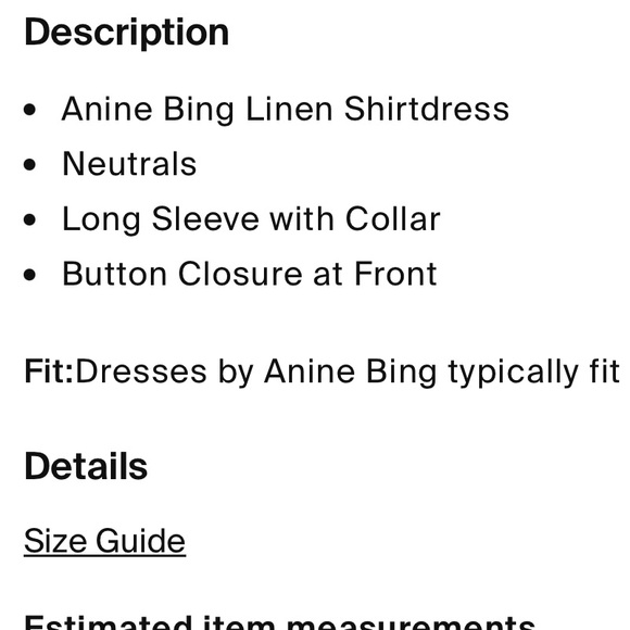 Anine Bing Cream Blazer Dress linen size small - Picture 4 of 7